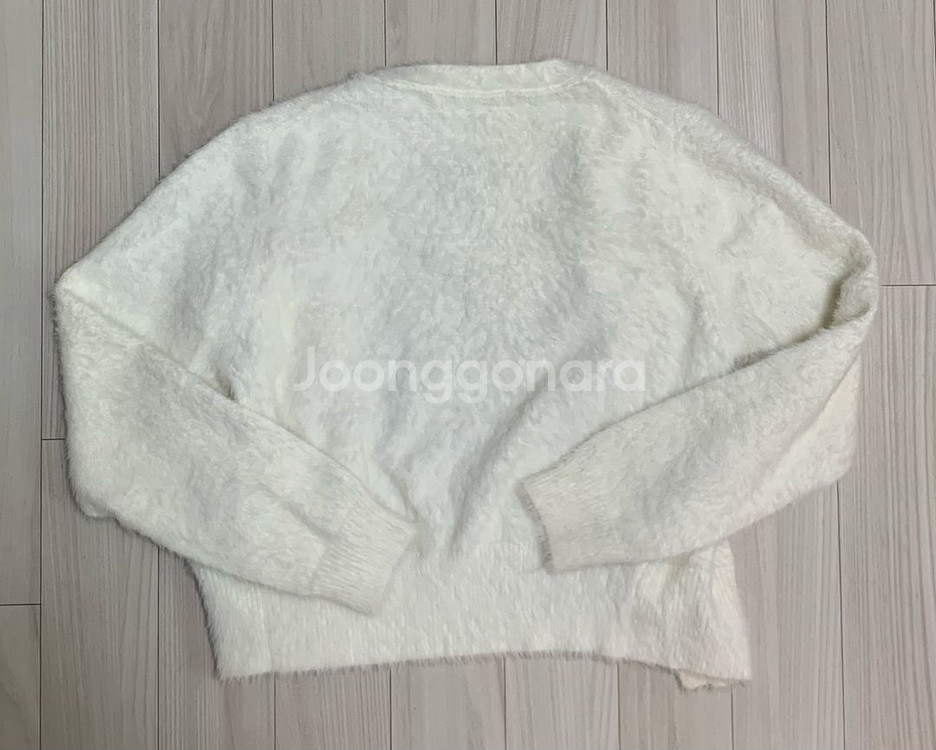 제너럴아이디어 헤어리 퍼 가디건 아이보리 m--7