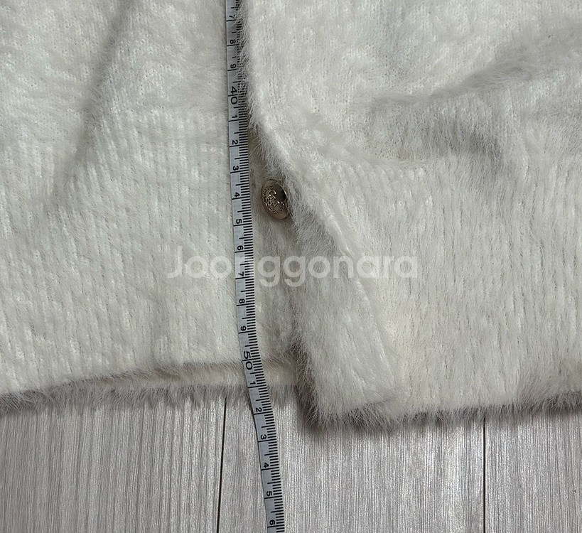 제너럴아이디어 헤어리 퍼 가디건 아이보리 m--9