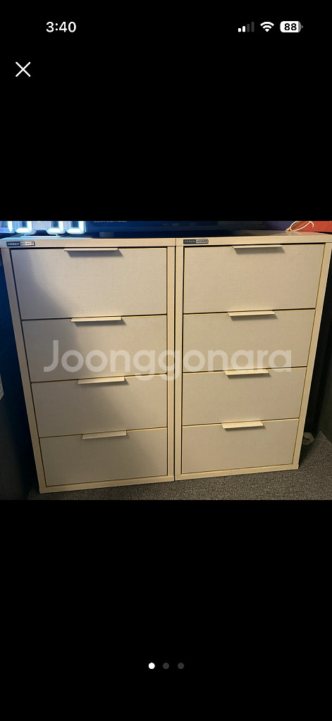 한샘 4단 서랍장 2개 일괄 판매--0