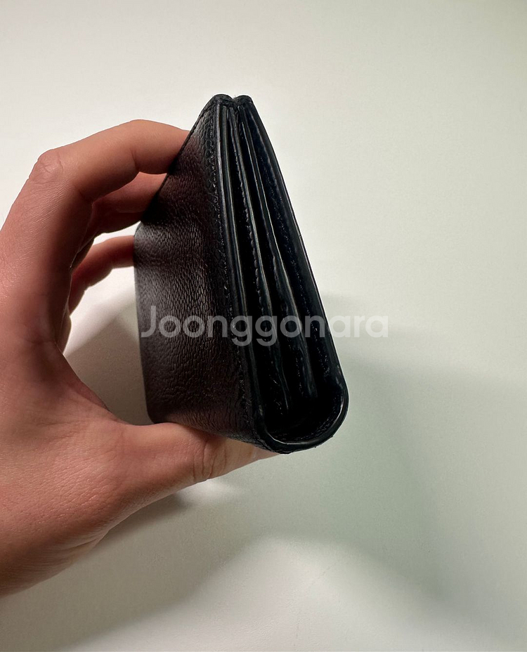 정품 톰브라운 페블 레더 블랙 더블 카드지갑--6