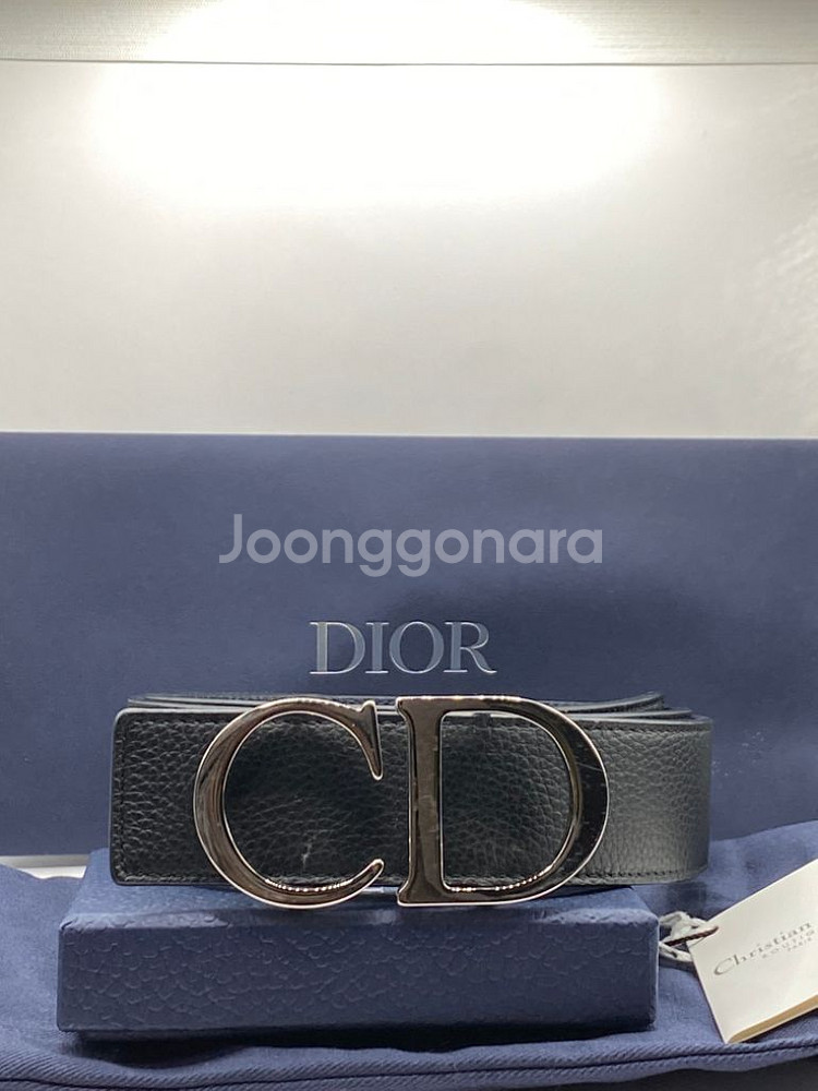 [인보이스] 디올 CD 은장 로고 35MM 벨트--0