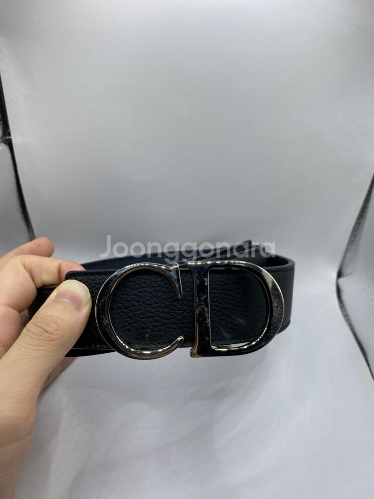 [인보이스] 디올 CD 은장 로고 35MM 벨트--3