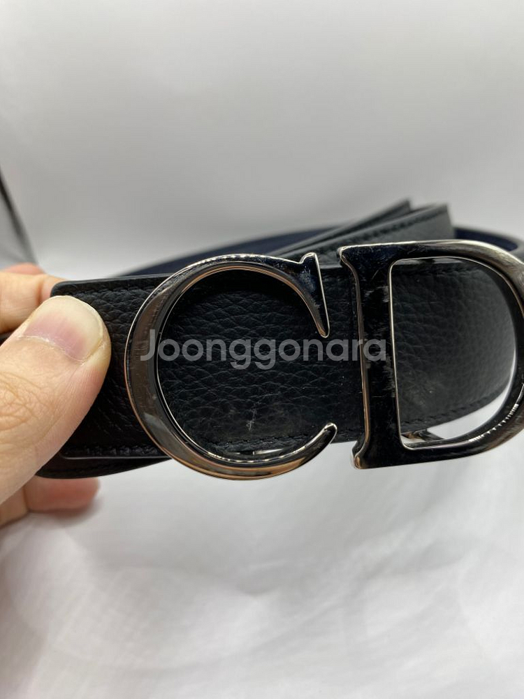 [인보이스] 디올 CD 은장 로고 35MM 벨트--4