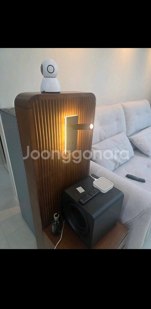 원목 2단 서랍 협탁--1