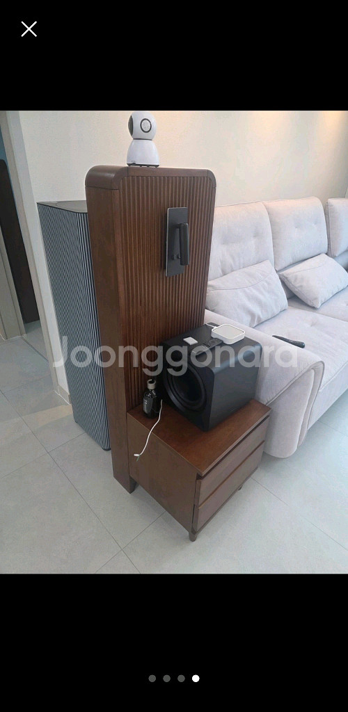 원목 2단 서랍 협탁--0