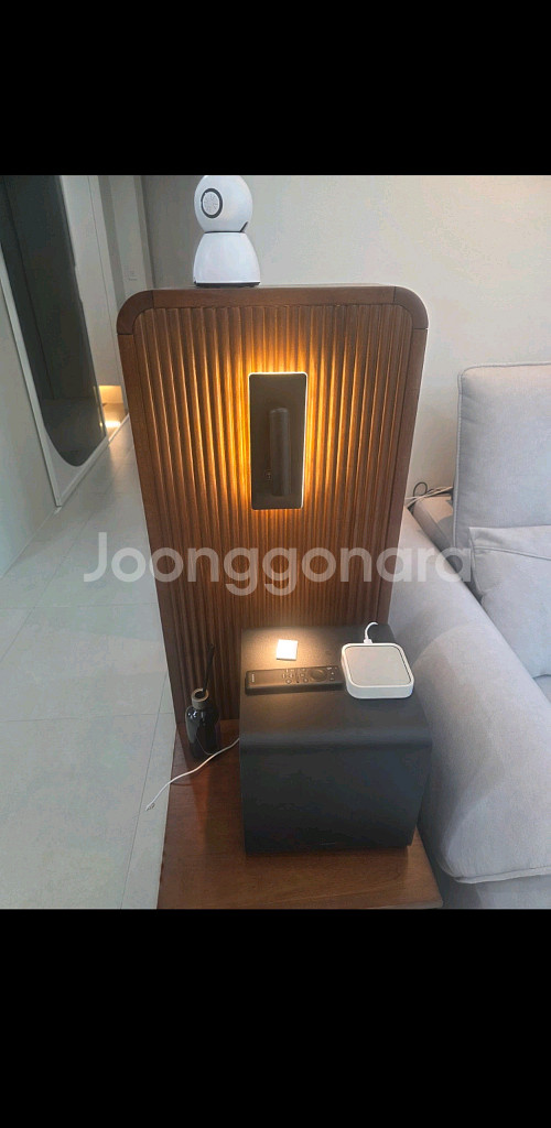 원목 2단 서랍 협탁--3