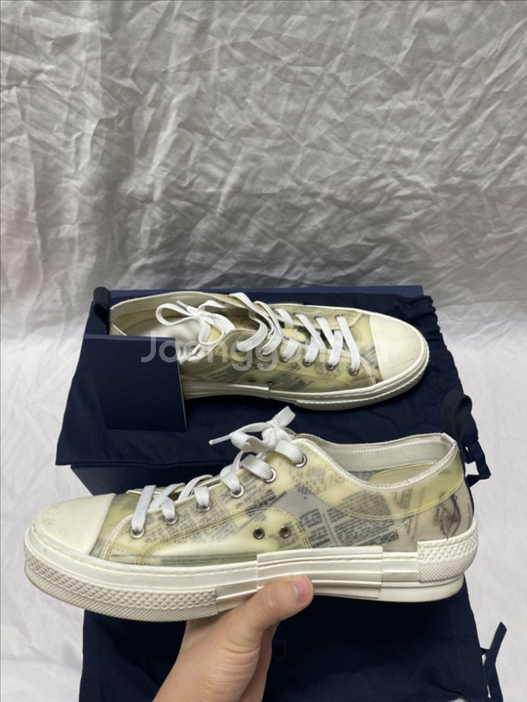 [43] 디올 다이엘아샴 뉴스페이퍼 로우탑 스니커즈--0