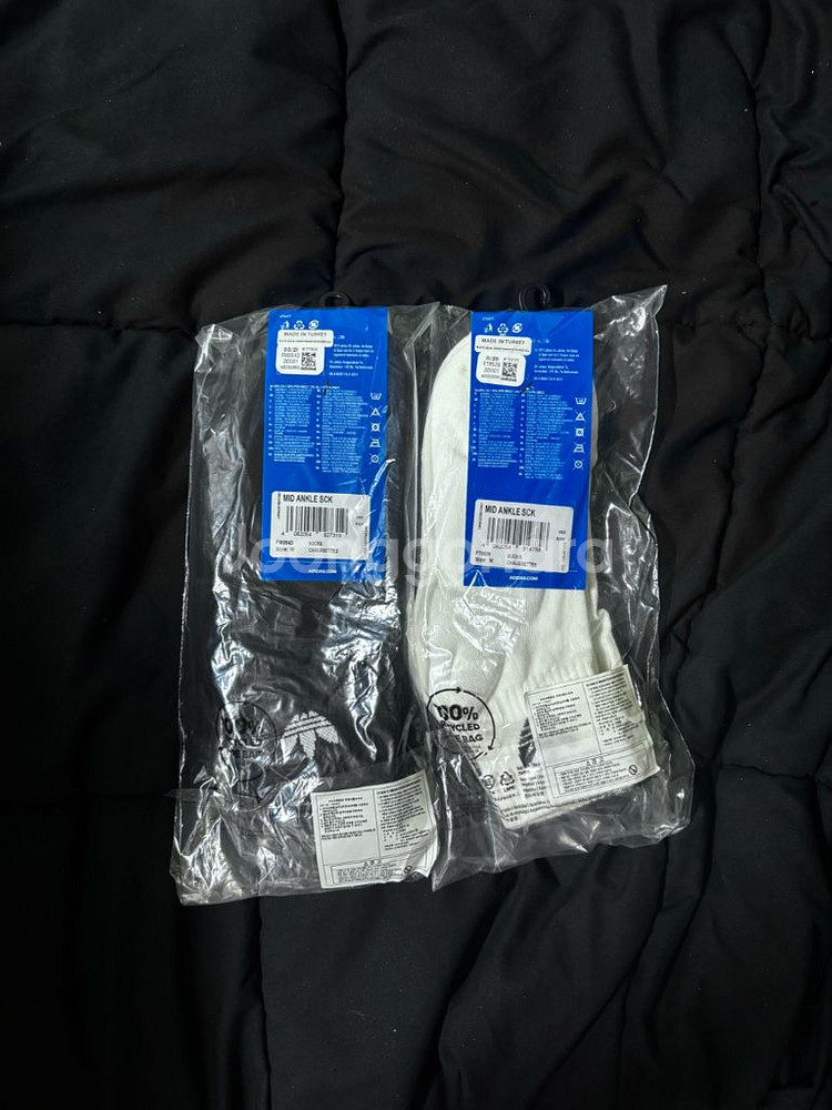 아디다스 오리지널스 미드 앵클 삭스 블랙, 화이트 새상품 일괄--1