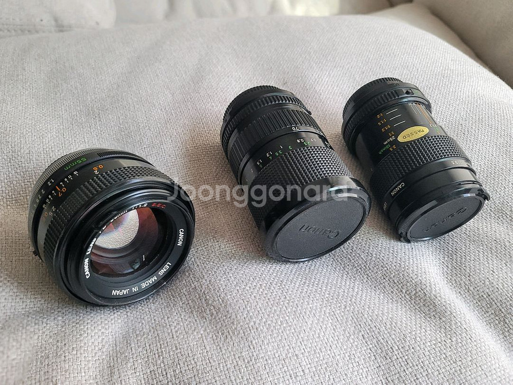 캐논 FD 렌즈 55mm 1.2 , 50mm 마크로, 35-70--0