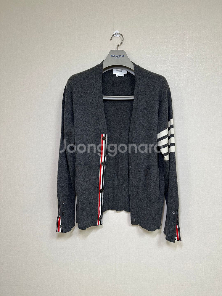 톰브라운 캐시미어 가디건 그레이 3size--0