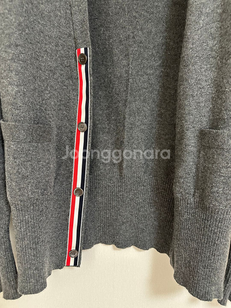 톰브라운 캐시미어 가디건 그레이 3size--4