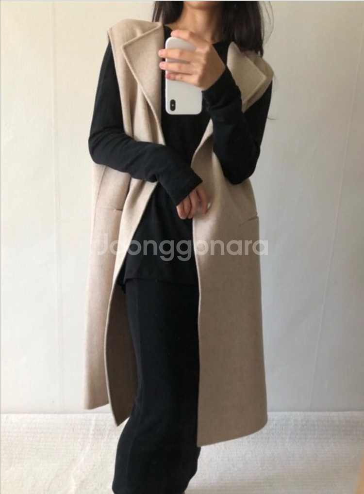 꺌랑 핸드메이드 베스트 새상품급--0