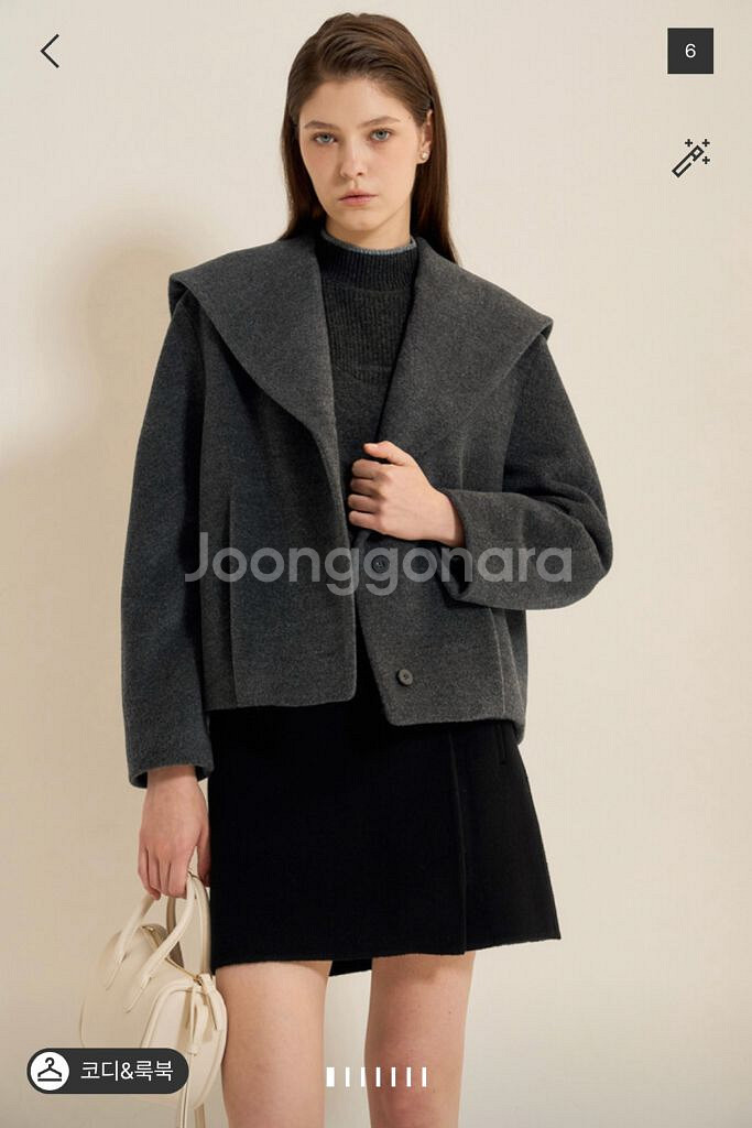 한섬 에스제이(SJSJ) 핸드메이드 반코트--3