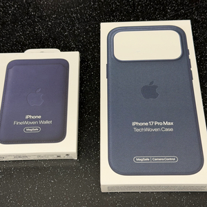 아이폰17프로맥스 정품 테크우븐 케이스, 파인우븐 월넷.네이비 색상 판매합니다.