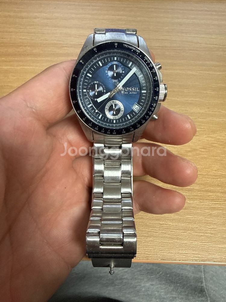 포실 메탈 크로노그래프 시계--0