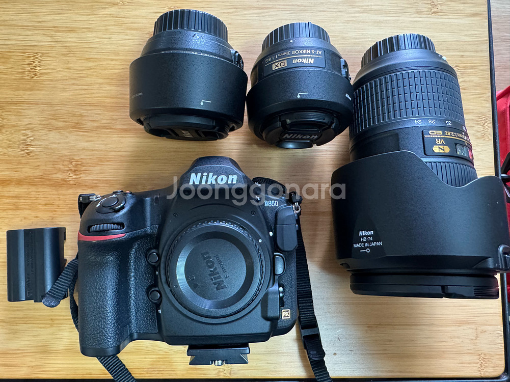 니콘 정품 D850 DSLR 풀프레임 카메라 + 니콘 정품 렌즈 3개 세트 + 메모리--0