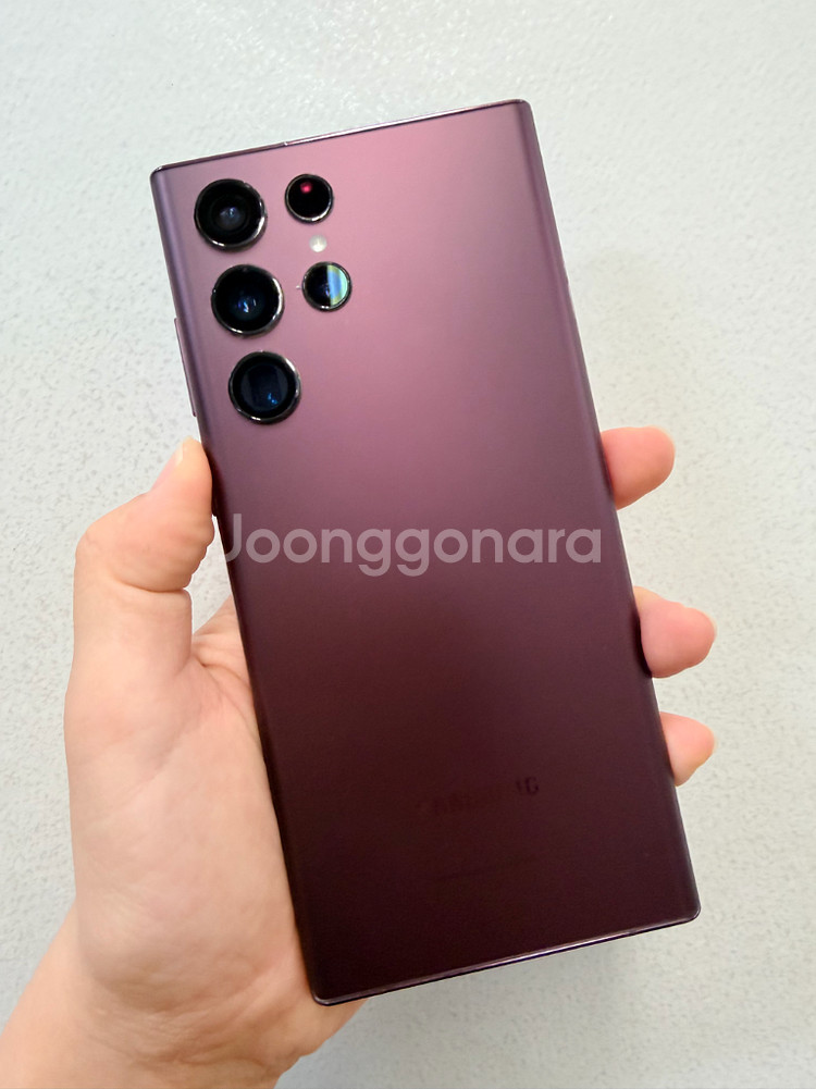 갤럭시s22울트라 버건디 256기가 팝니다--1