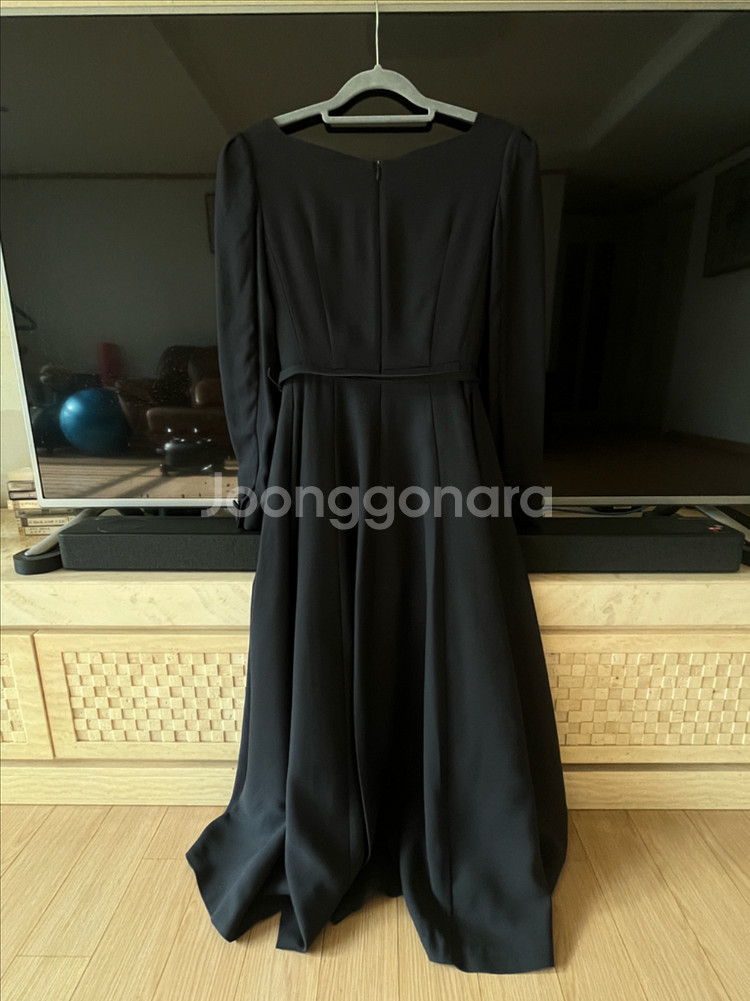 오브제 벨티드 다크네이비 원피스 44--3