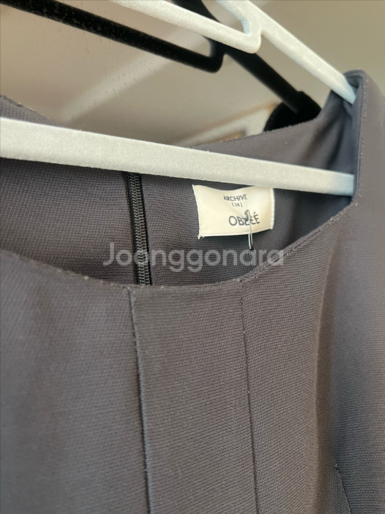 오브제 벨티드 다크네이비 원피스 44--2