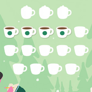 스타벅스 프리퀀시 4개 일괄 8000