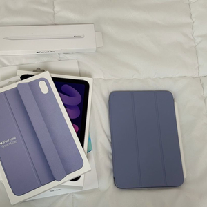 (사이클3)아이패드 미니7 128 퍼플 와이파이, 애플펜슬, 정품케이스
