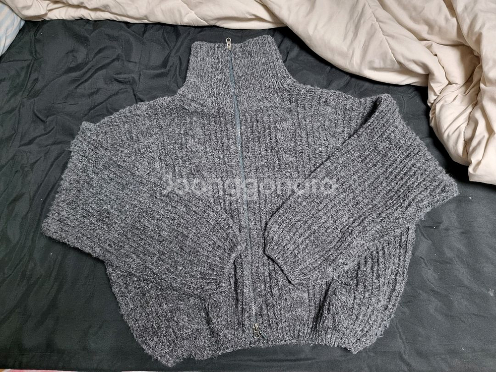 니트 집업 가디건--0