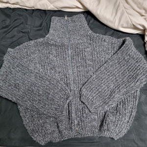 니트 집업 가디건