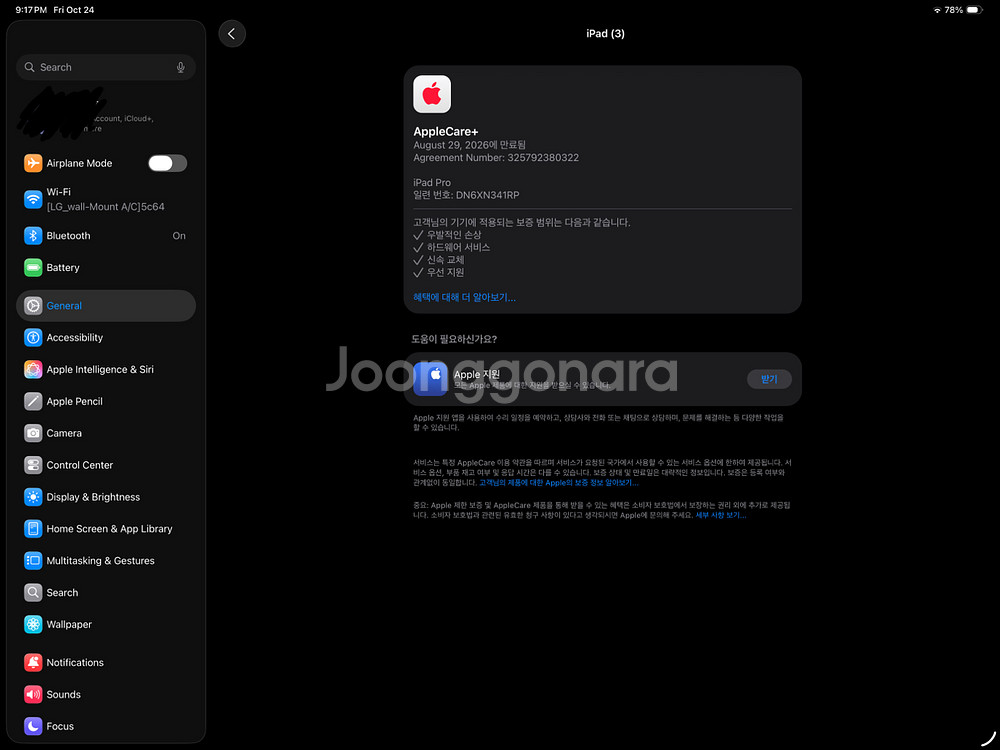 아이패드 프로 13 M4 1TB(ram 16gb, 애캐플 포함!)--4