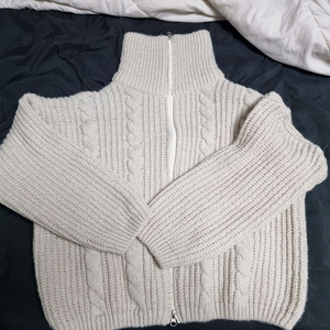 니트 집업 가디건