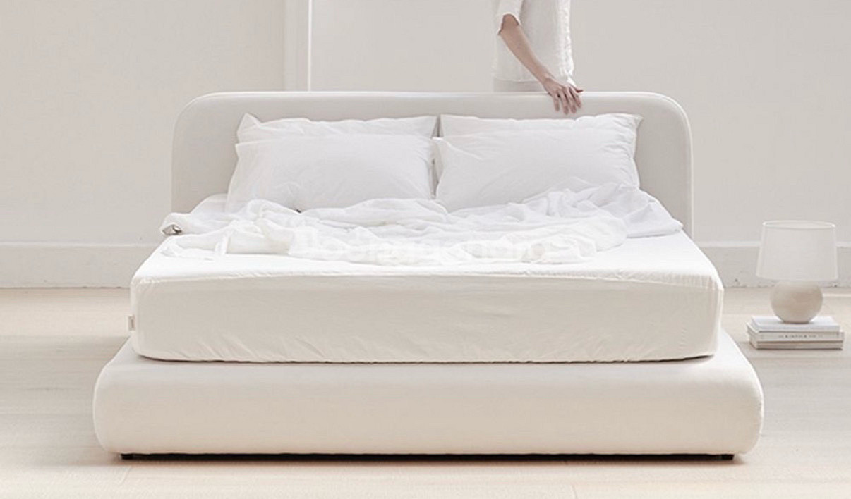 먼데이하우스 CLOUD 클라우드 아쿠아텍스 아이보리 침대 프레임 Q/K 일반헤드형--3