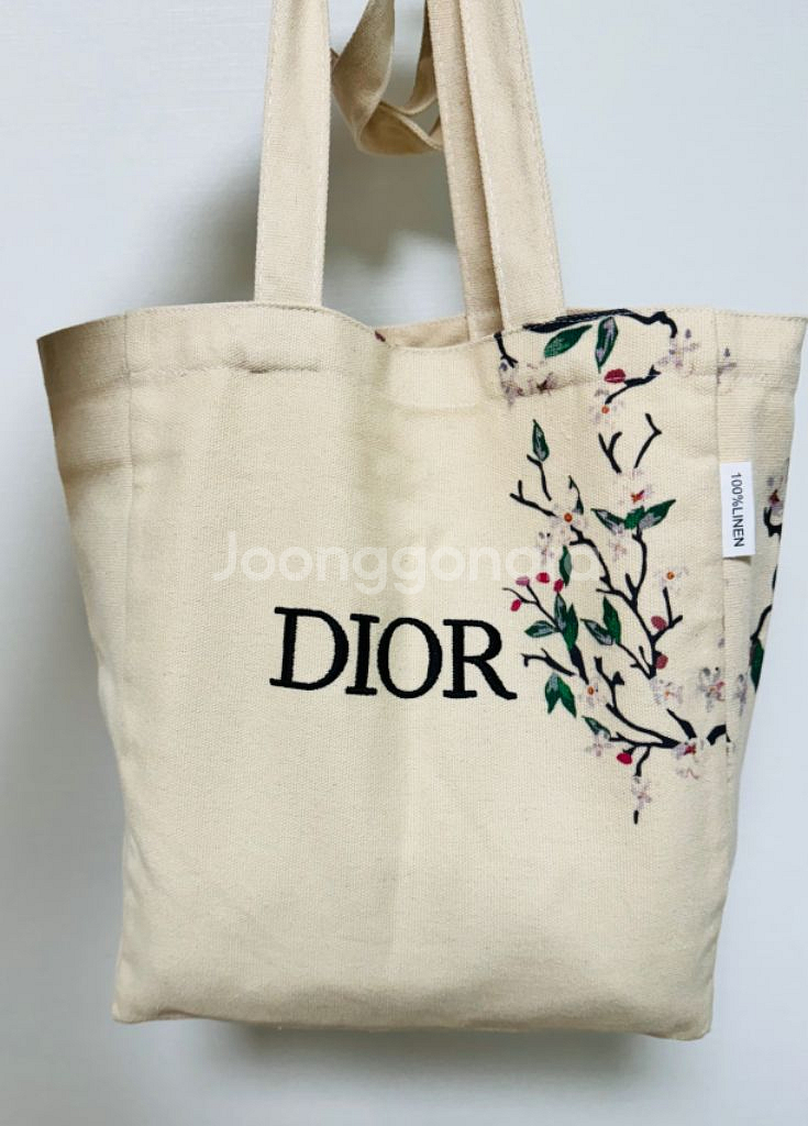 디올 린넨 에코백 숄더백--0