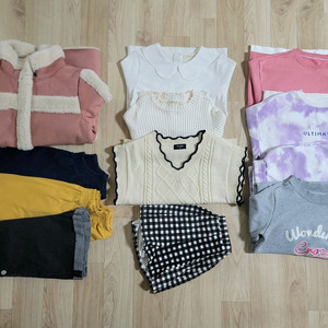 여아140~150일괄11장.무스탕코트.셀덴조끼.크록스원피스.컬리수셋업 등.여아겨울가을옷.상태좋아요~