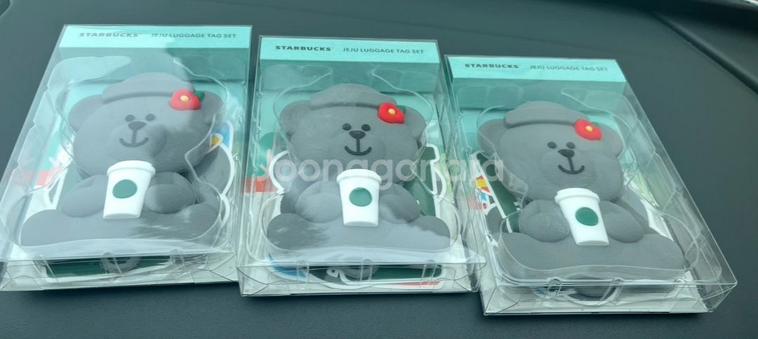 스타벅스 제주 러기지택 스티커 세트 새상품--1