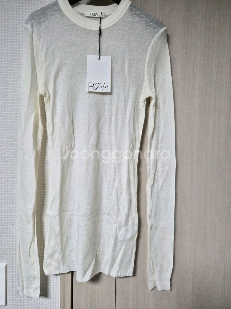 R2W 데미안 라운드 티 1(S) 네이비,아이보리--6