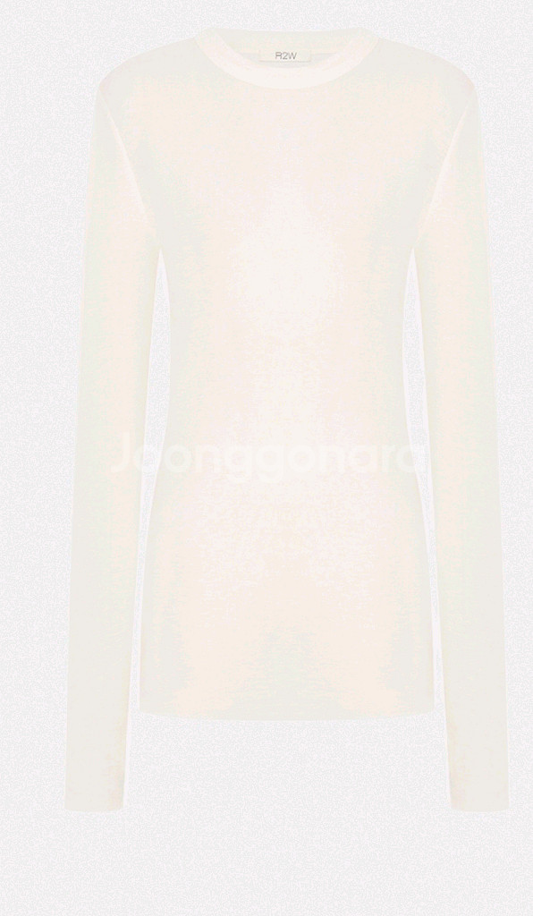 R2W 데미안 라운드 티 1(S) 네이비,아이보리--3