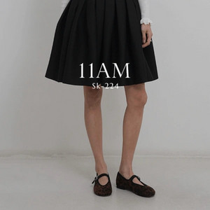 11am 제작 플리츠 스커트 블랙 s 새제품