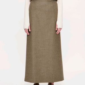 R2W FW 브리 맥시 울 스커트 2(M) 라이트카키