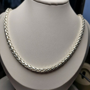 실버 블레이드 체인 목걸이