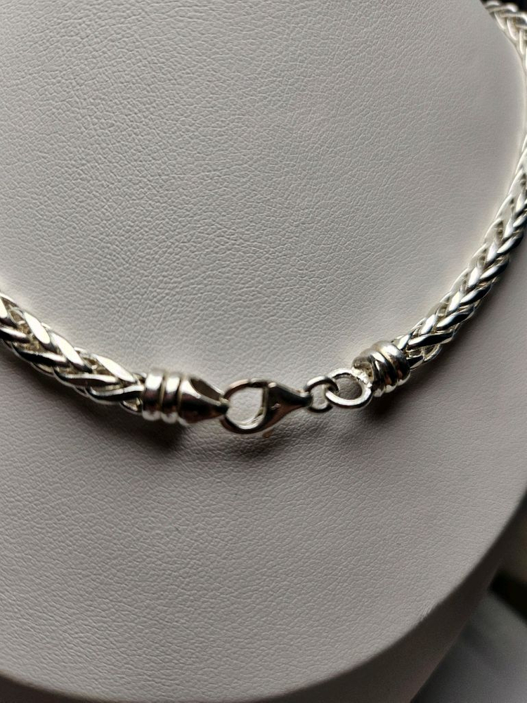 실버 블레이드 체인 목걸이--3