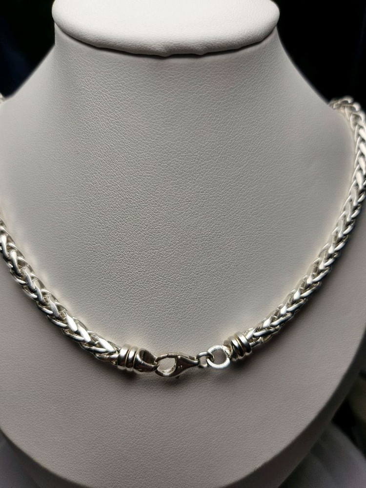 실버 블레이드 체인 목걸이--2