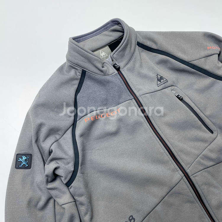 [중고] 르꼬끄 스포르티브 푸조 기모 집업 그레이 100--0