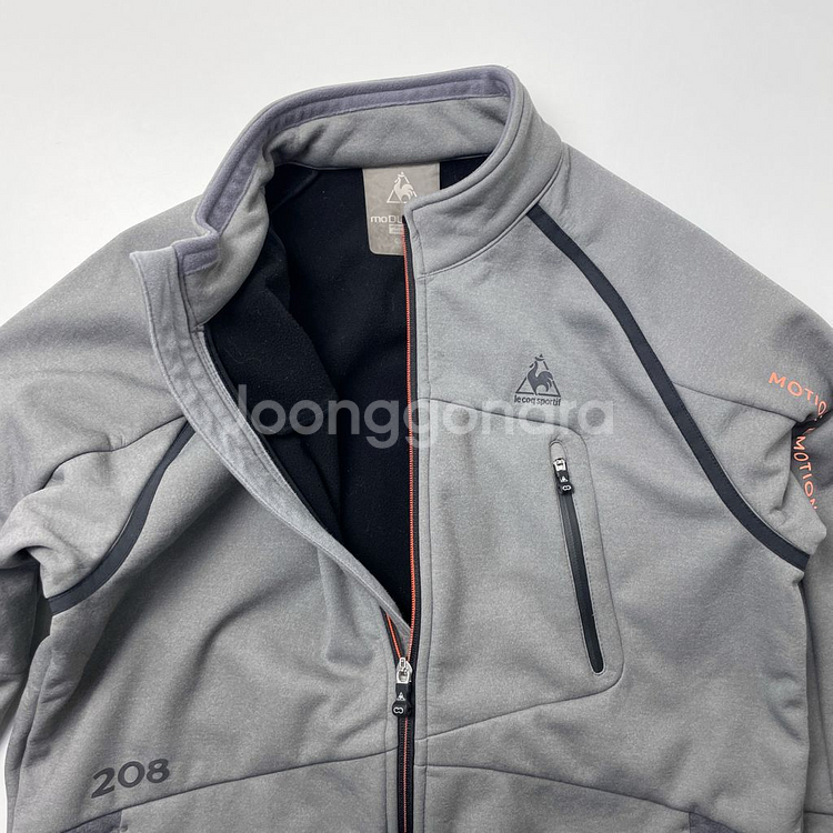 [중고] 르꼬끄 스포르티브 푸조 기모 집업 그레이 100--3