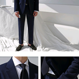 남색 정장 수트 셋업M