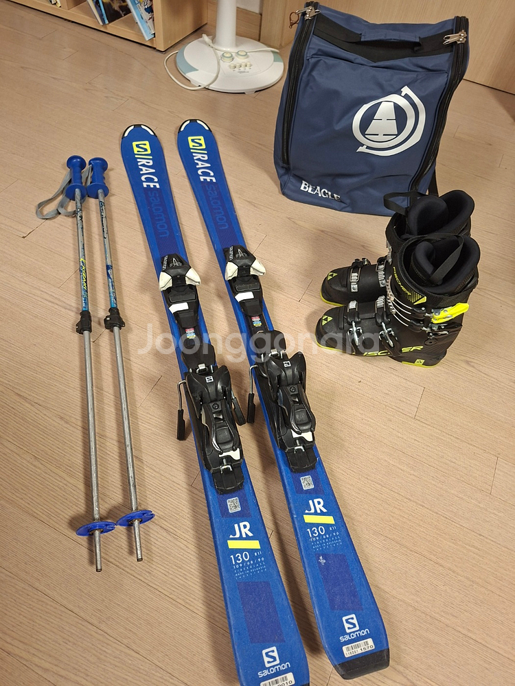주니어 스키 풀세트 (살로몬 스키, 피셔 부츠)--0