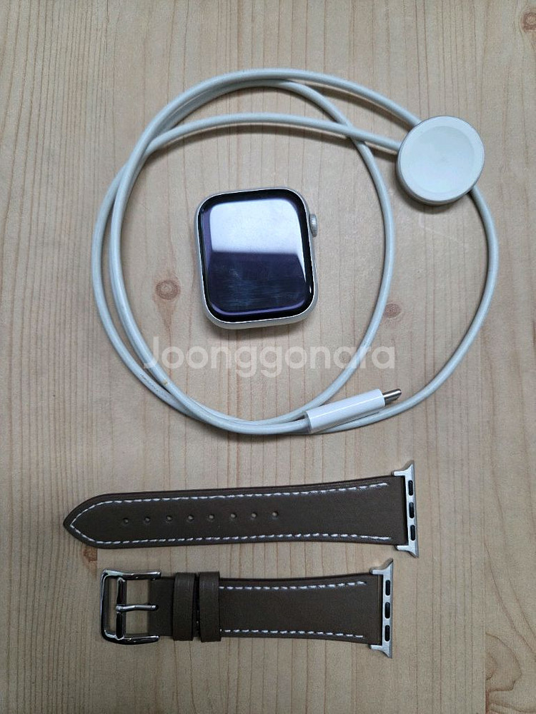 애플워치8 45mm 실버 알루미늄 셀룰러--0