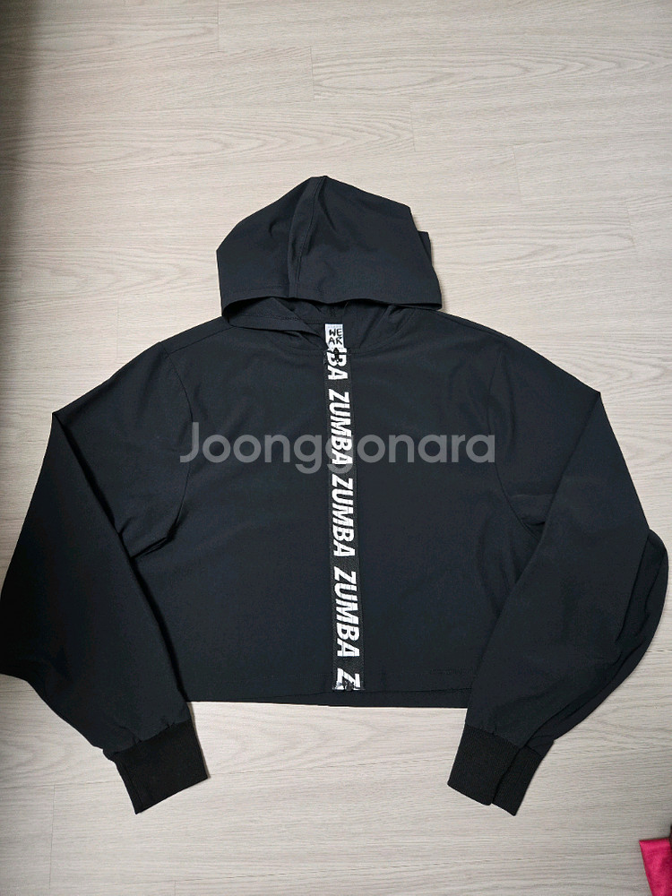 줌바웨어 후드크롭집업자켓XS사이즈--0