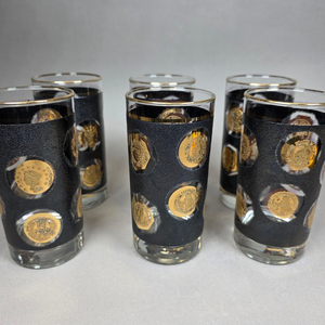 골드코인 하이볼 빈티지 글라스잔 엔틱 앤틱