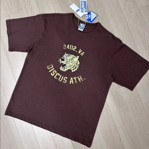 디스커스 애슬레틱 헤비웨이트 바시티 타이거 반팔 티셔츠 브라운 m 사이즈