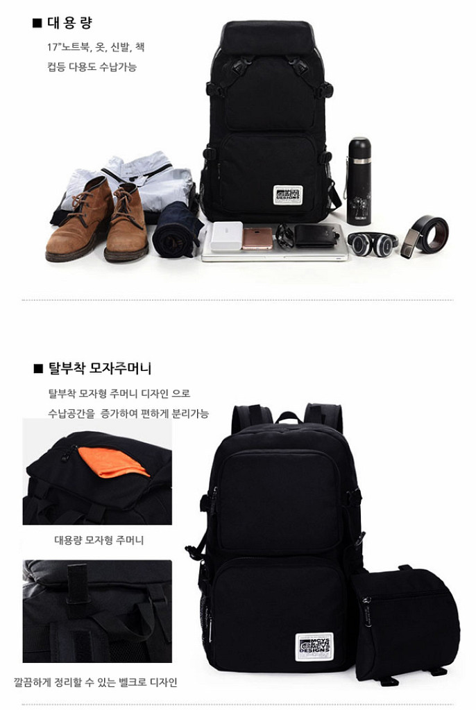 무료배송 15형 백팩 + 슬링백 + 레인커버 사은품--4