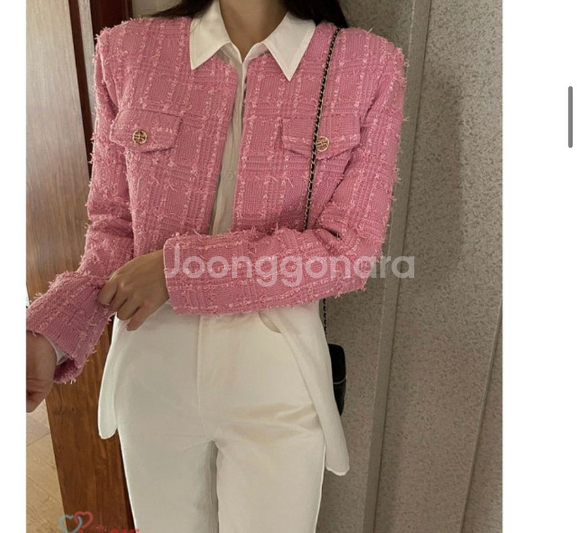 트위드자켓 숏자켓 크롭자켓:) 숏코트 하객룩 오피스룩--0